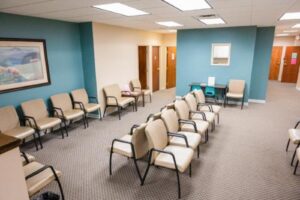 chairs set up in a psychiatry room
