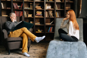 People in an acceptance and commitment therapy session